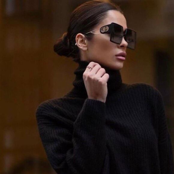 Dior 30MONTAIGNE SU 12A1 Square Sunglasses - Black/Grey Gradient main image 7